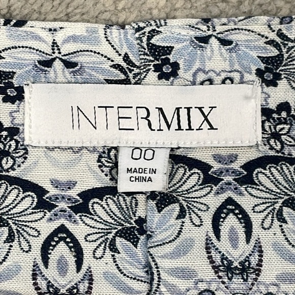 Intermix Janella Two Tie Crop Top Floral Paisley Knot Cut Out Linen Sz 00 - Picture 7 of 13